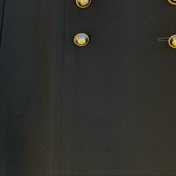 CHANEL | 93A Women’s Wool/Silk Black Double-Breasted Gold Button Jacket-Size 42 - Picture 14 of 15